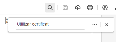 buscar en la lupa utilizar el certificado